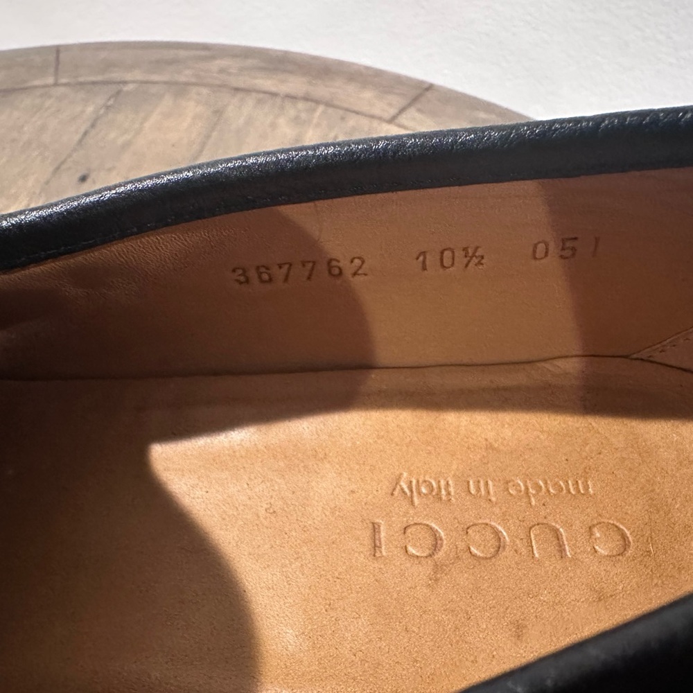 Authentic Men's Gucci Black Leather Loafers - Picture 7 of 7